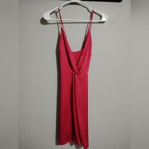 Express Pink Satin Dress